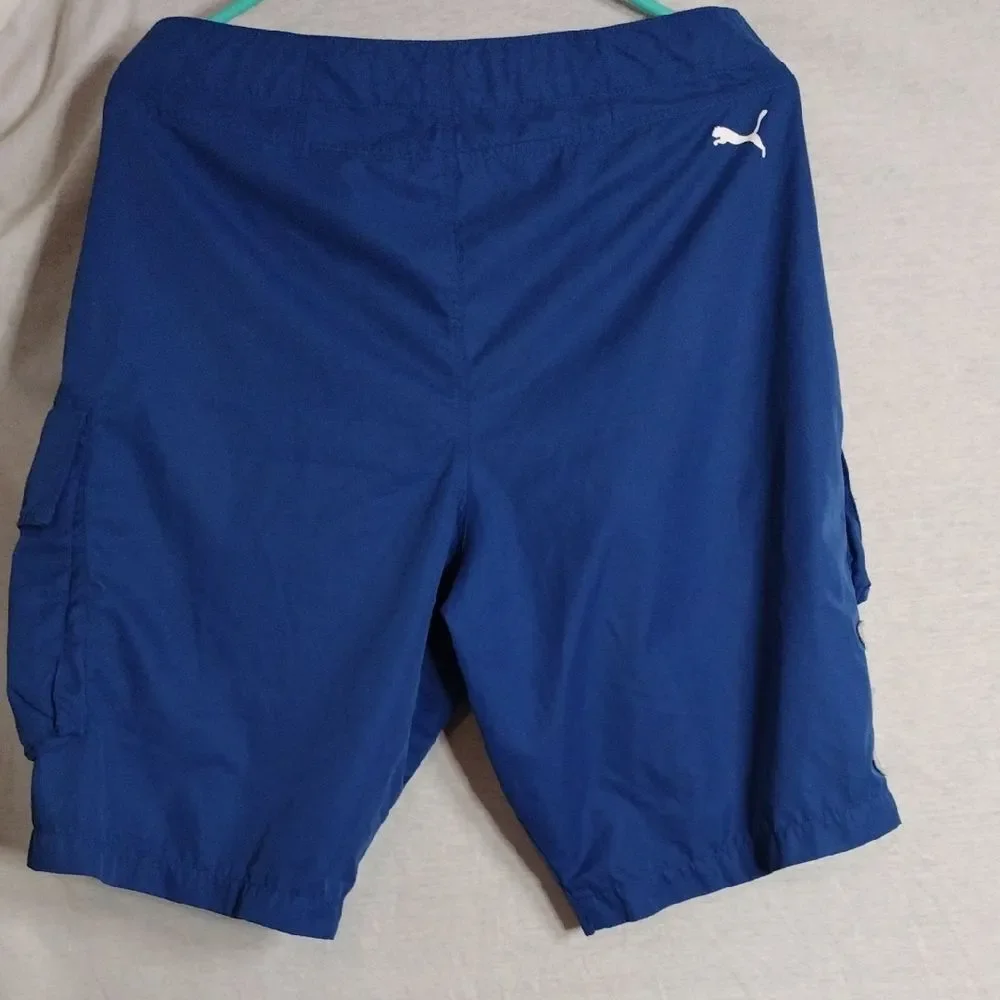 Puma Men's Cargo Shorts in Vibrant Blue